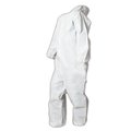 Magid Disposable Clothing, 3XL, White, Polypropylene, Zipper CVZ6-XXXL